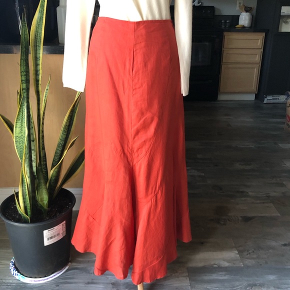 Carole Little Dresses & Skirts - Carole Little burnt orange/rust linen skirt